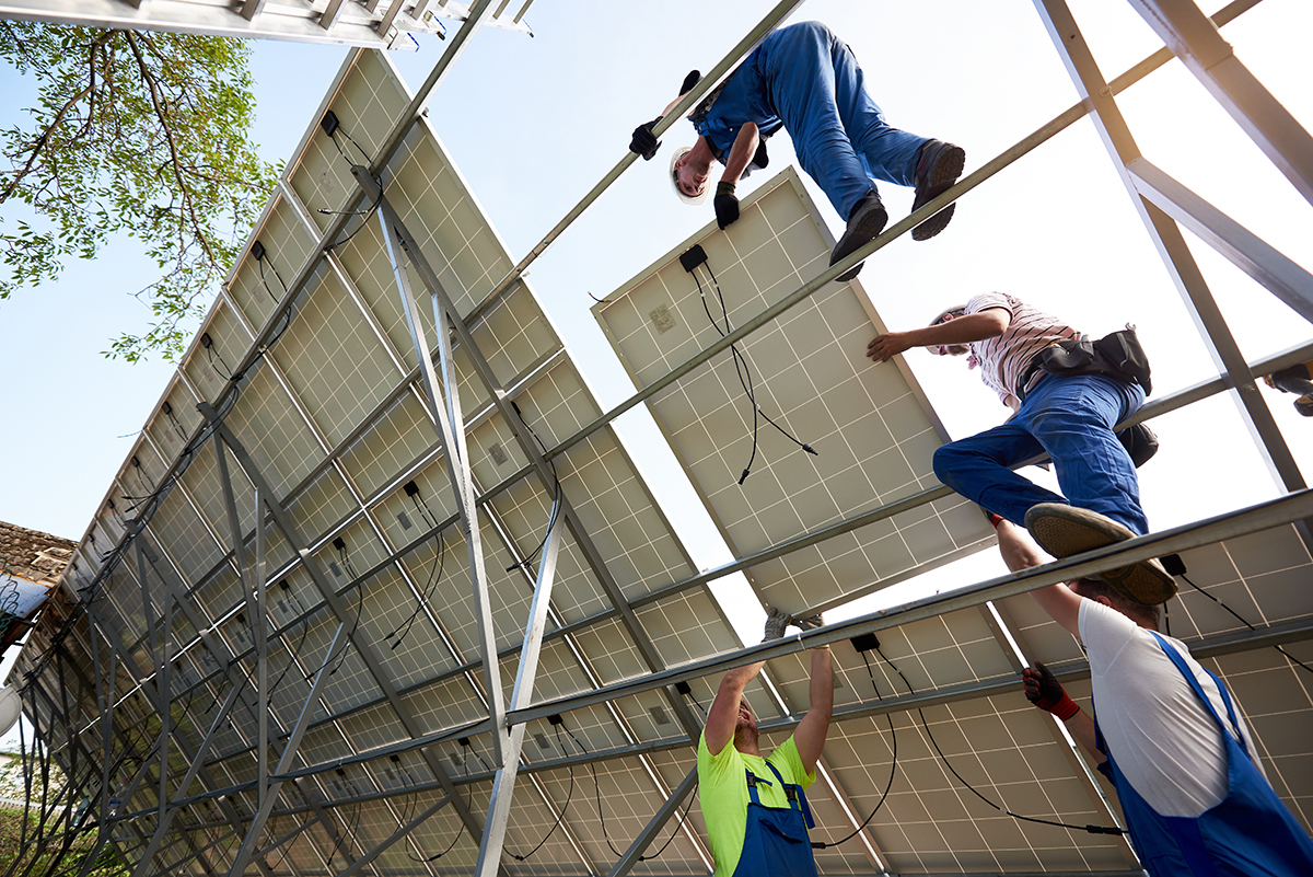 Cooperative building solar panels.